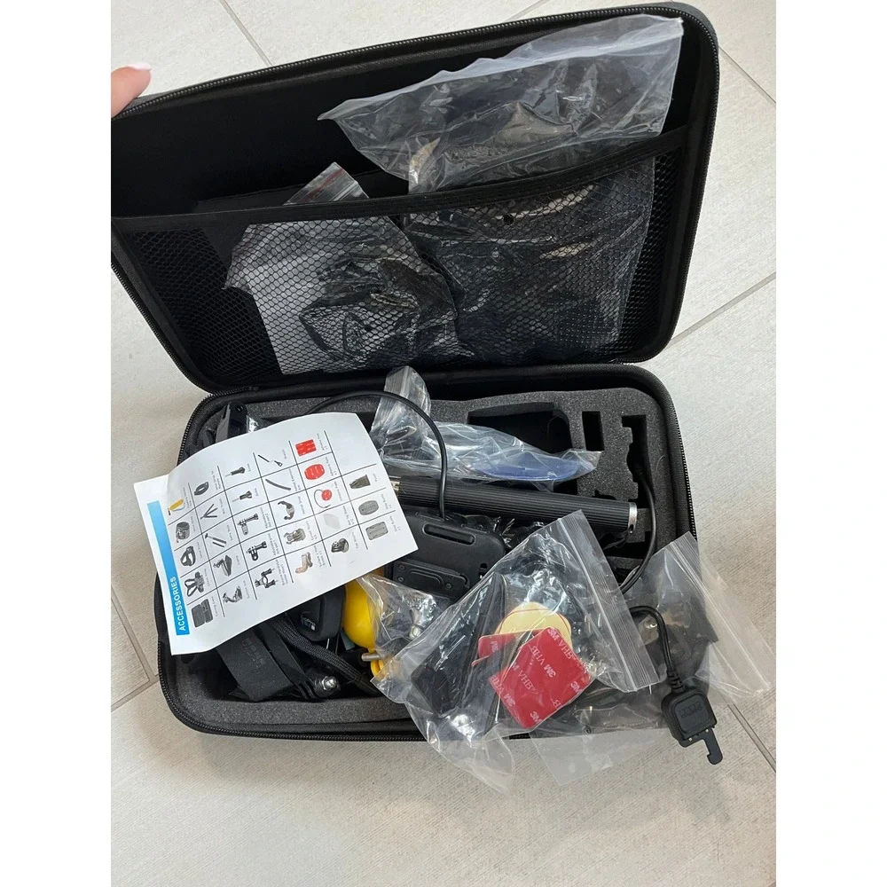 Action Camera Accessory Kit with Hard Carrying Case for GoPro Hero SJCAM APEMAN